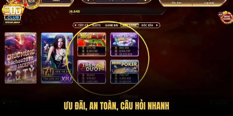 Mini Game đổi thưởng HITCLUB cùng ưu đãi và hỏi đáp nhanh